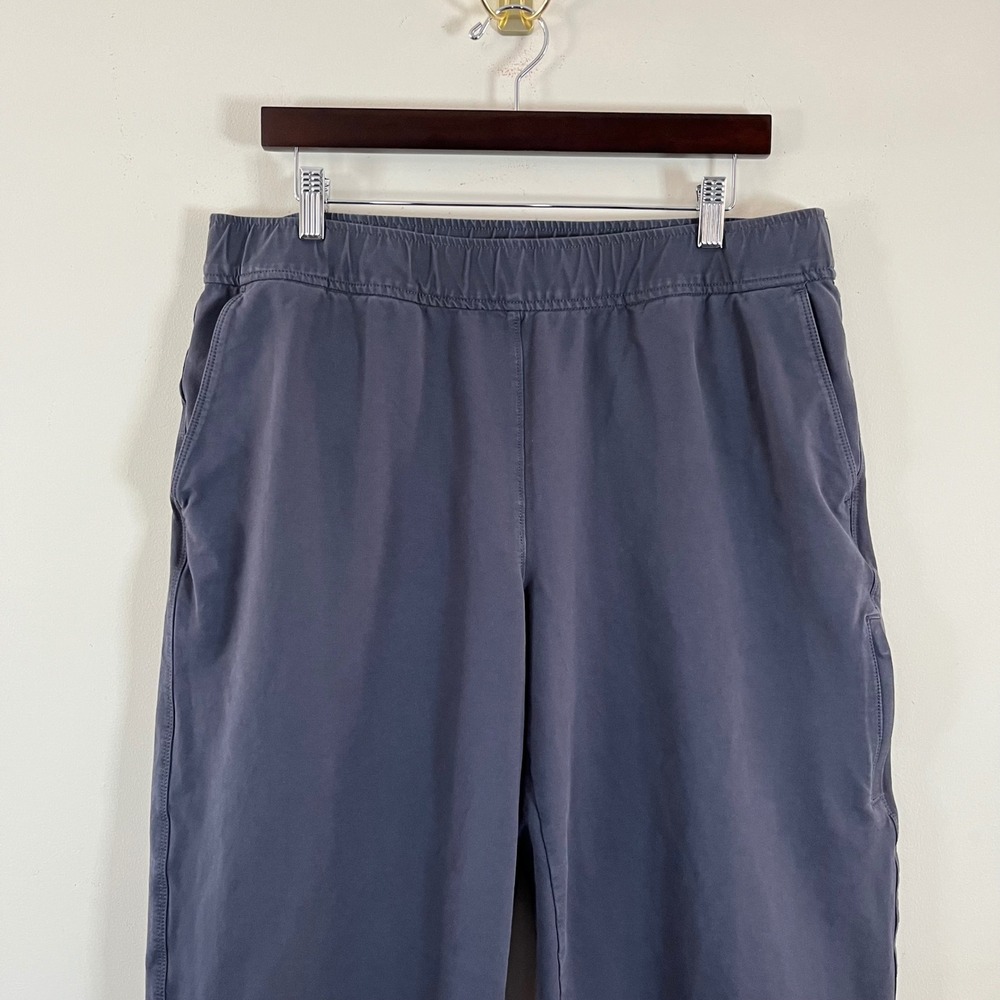 Orvis Wide Leg Cropped Pants Navy Elastic Waist Womens Lg Gorpcore Hiking Cargo - Picture 3 of 7